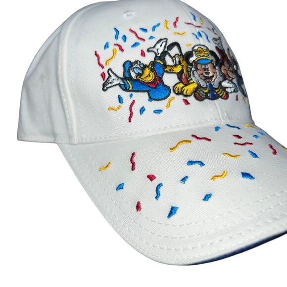 Disney Cruise Line Captain Mickey Mouse and Friends celebration white cap OS - Picture 7 of 8